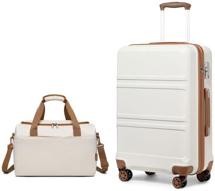 kono ensemble de valises légères en abs rigide avec serrure tsa + sac cabine ryanair 40 x 20 x 25 cm, turquoise, 20 inch luggage