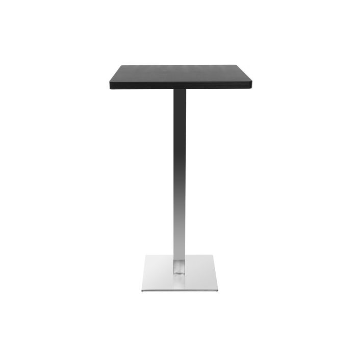 Miliboo - Table de bar design carré noire pied central JORY
