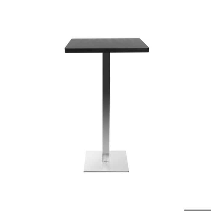 Miliboo - Table de bar design carré noire pied central JORY