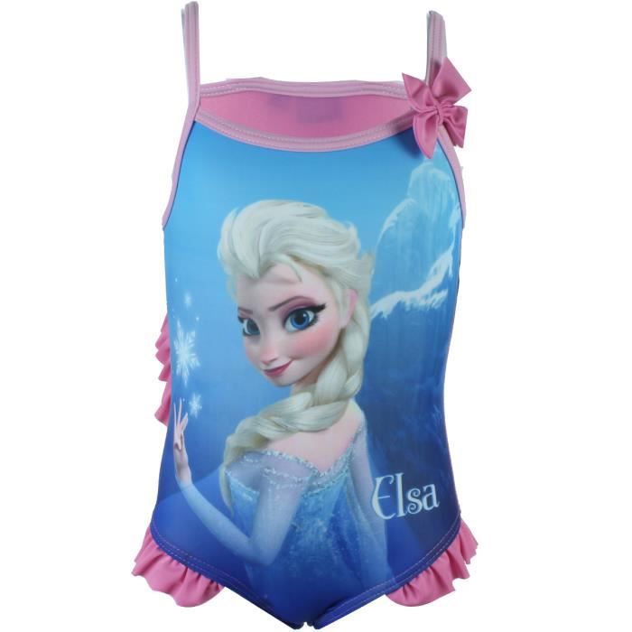 Maillot De Bain 1 Pièce Fille La Reine Des Neiges - Costume De Bain Disney