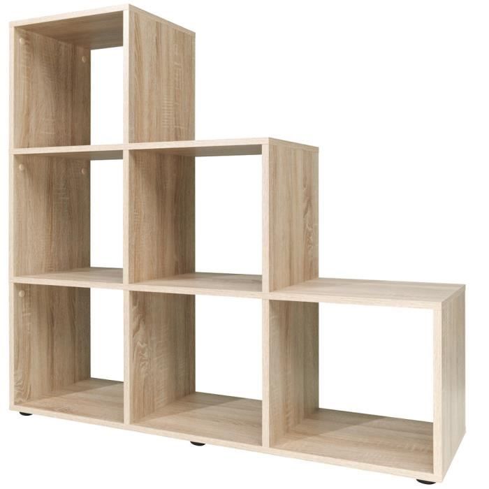 Etagere Escalier 6 Cases Type 10 105x32x106cm Design Moderne Cs
