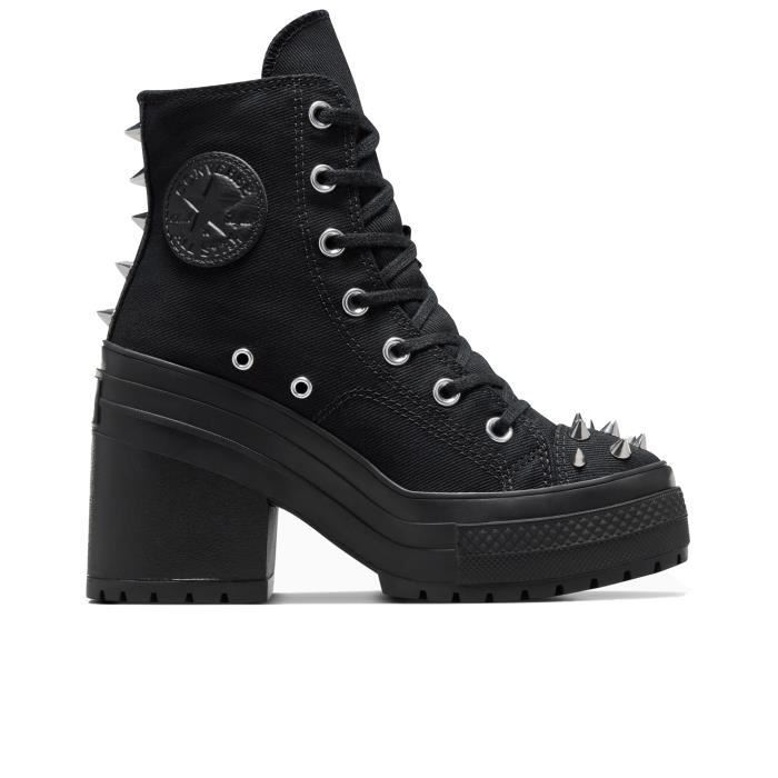 bottes pour femme - converse - chuck 70 de luxe heel platform studded - talon compensé - noir