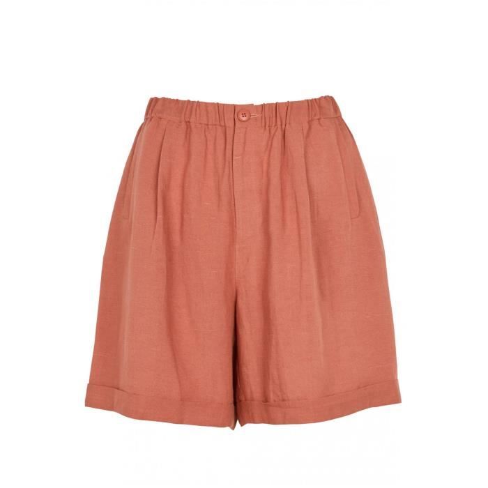 Short En Lin Ample Taille Haute - See U Soon