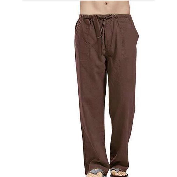 Pantalon homme coton 2025 lin
