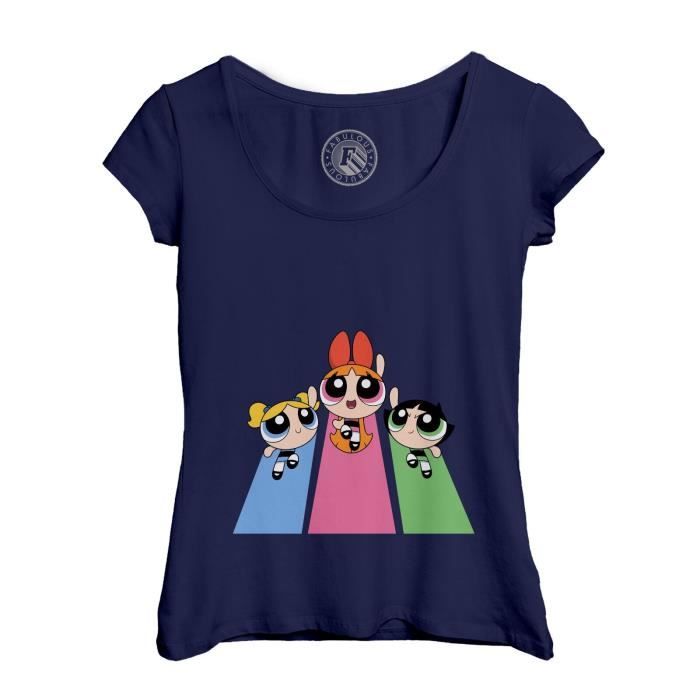 T shirt Femme FABULOUS Col Echancre Bleu Manches Courtes 100 Coton Bleu Cdiscount Pret a Porter