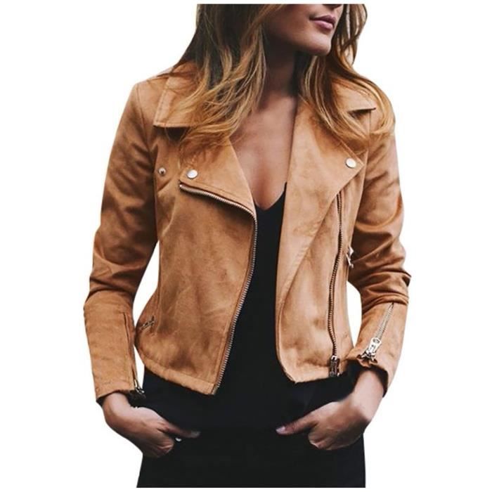 Veste Femme En Simili Cuir – Cardigan Ouvert Devant, Manches Longues – Style Décontracté Chic – Pour Automne/hiver