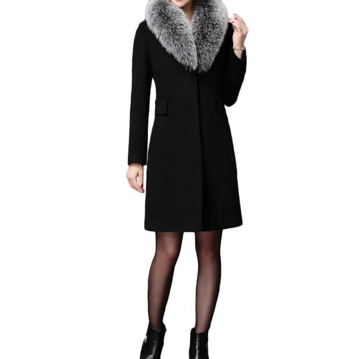 Manteau Femme Chaud Hiver Manteau En Laine Long l gant Pardessus