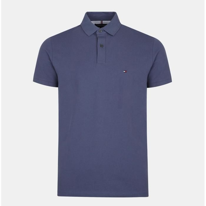 Polo Tommy Hilfiger Homme faded indigo bleu marine Slim Fit