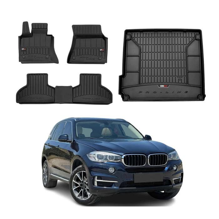 OMAC 3D Tapis de sol pour BMW X4 G02 2018-2024 sur mesure en caoutchouc Noir