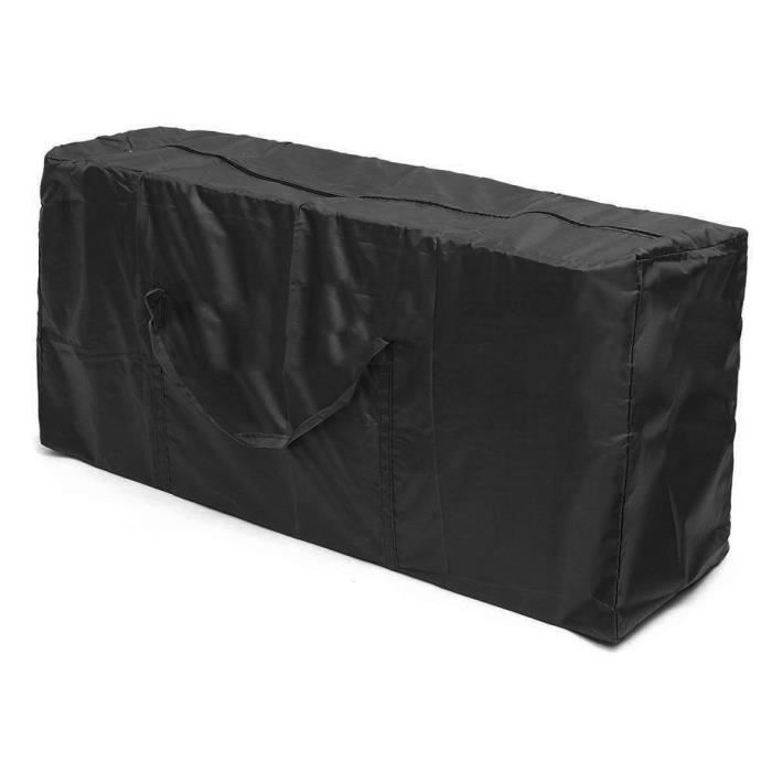 Sac Oxford 420D Robuste Sac De Rangement PATIO PLUS Pour Coussins De Jardin - 80x80x60 Cm - Noir - Imperméable Oxford 420D Housse Coussin Jardin Imperméable