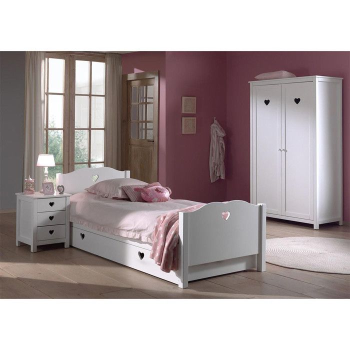 Chambre Compl&egrave;te 5p ""amori Ii"" Blanc - Paris Prix
