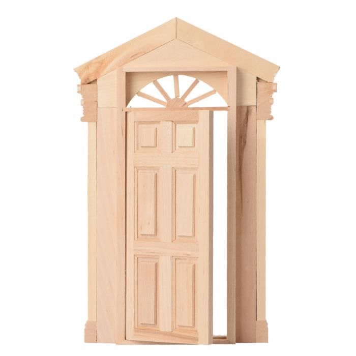 SURENHAP Mini porte de maison de poupée 1:12 Maison de poupée Mini