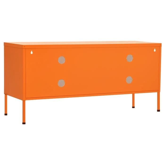 abb meuble tv orange 105x35x50 cm acier - qqmora - air80478