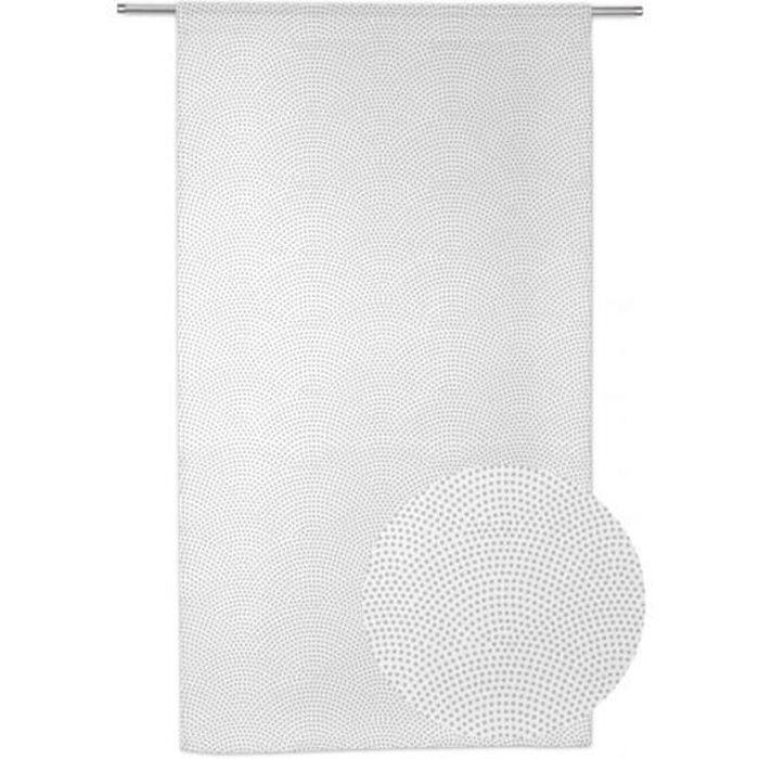 RideauDiscount Paire de Voilages Vitrages 60 x 160 cm Passe Tringle Trame Naturelle Blanc