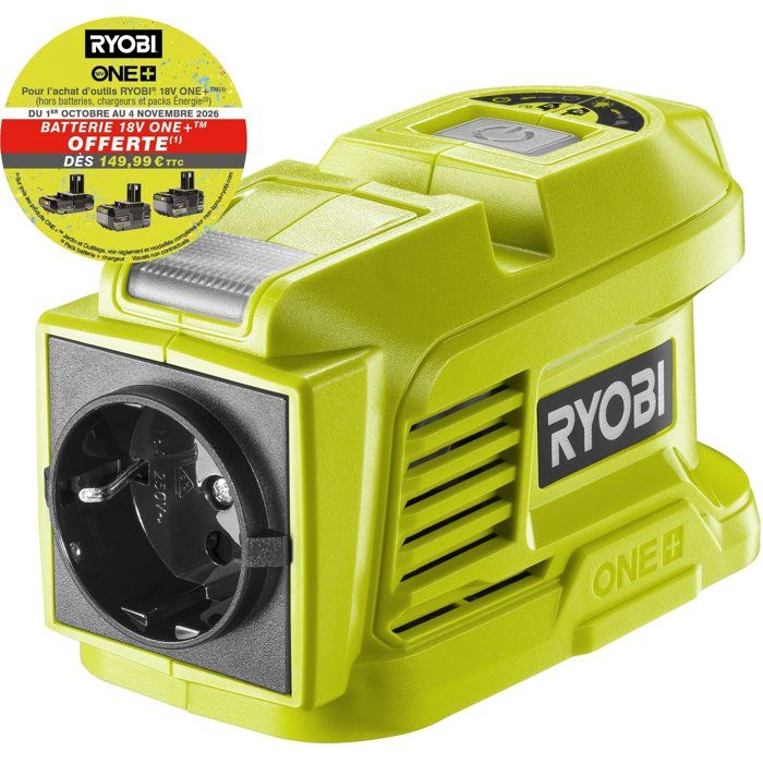 Transformateur - RYOBI - RY18BI150A-0 - 18V - Sans batterie ni chargeur