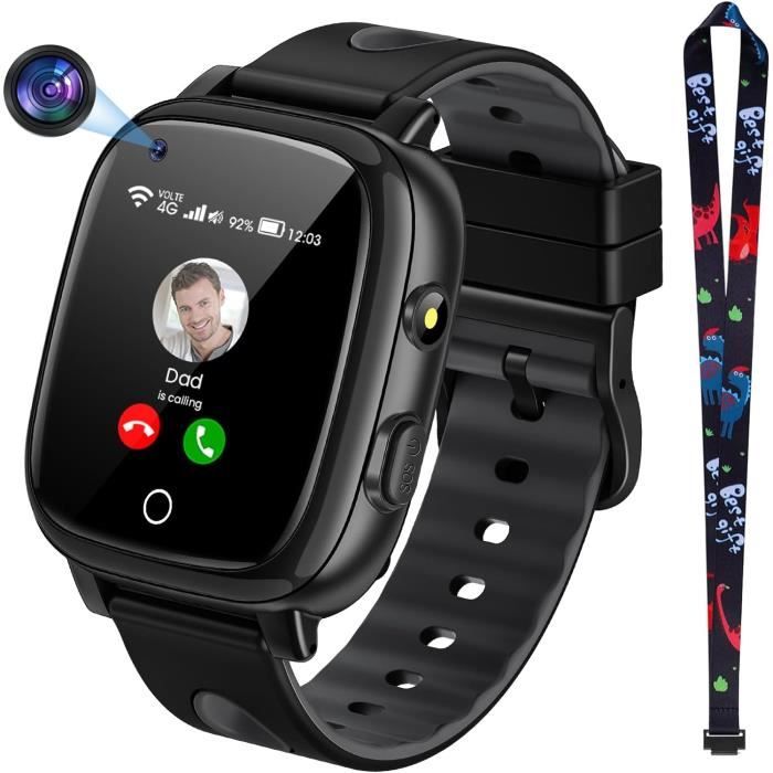 Montre Connectée Enfant Smart Kids Stellar 4G - Appels Vidéo, GPS, Zone Sécurisée, Étanche - Rose - 2 Ans Garantie