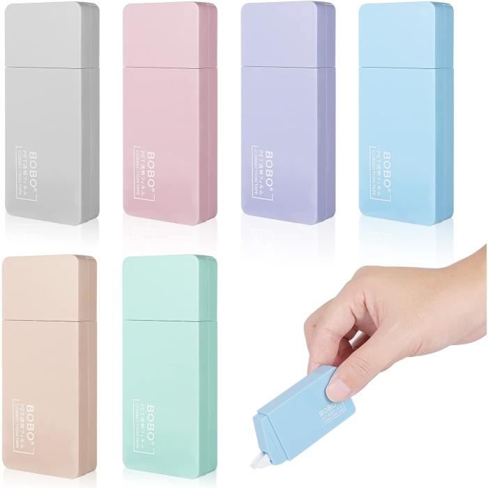 Rubans Correcteurs CJZZ - Lot De 6 Couleurs Macaron | Correcteur Souris Sans Séchage