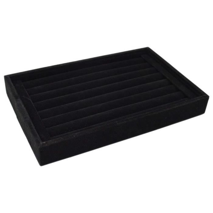Bijoux Presentoir Plateau Daim Support Boite Bijoux Rangement