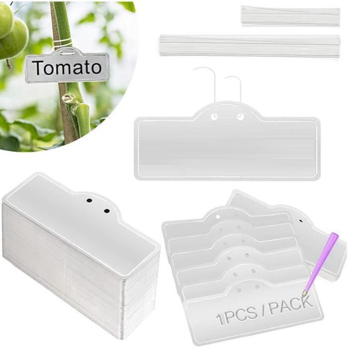 100 Étiquettes De Jardin En Plastique 6x10cm - Marqueurs Plantes Réutilisables Pour Potager, Semis Et Fleurs
