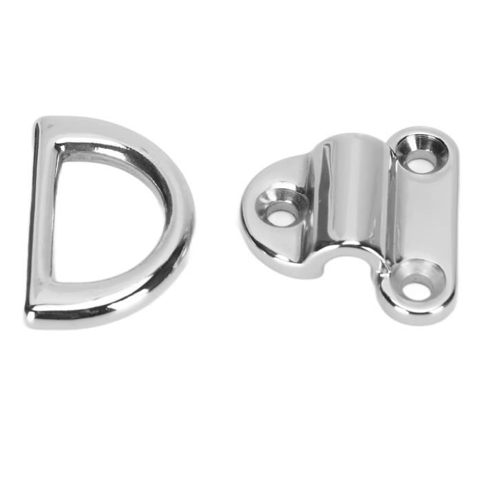 Sonew boucle en D en acier inoxydable Boucle en forme de D marine 316  anneaux d'arrimage en acier inoxydable Kit de base