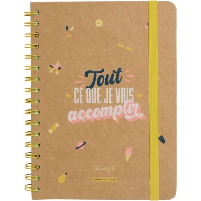 Mr. Wonderful Calendrier De Bureau 2025 'Tout Ira Bien' - Avec Autocollants, Bloc-Notes Et Marque-Pages