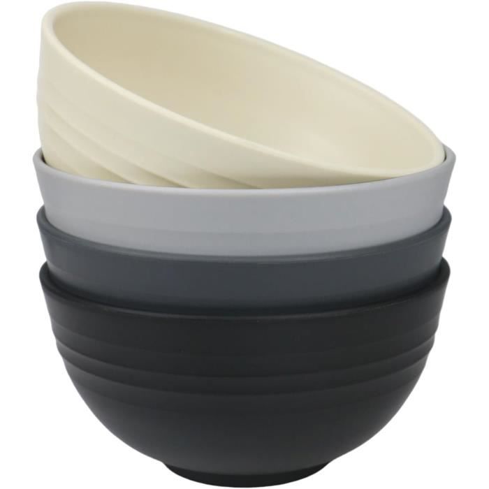 4 Bols à Céréales/soupe En Céramique Gaufrée 20 Oz - Porcelaine Cuisine