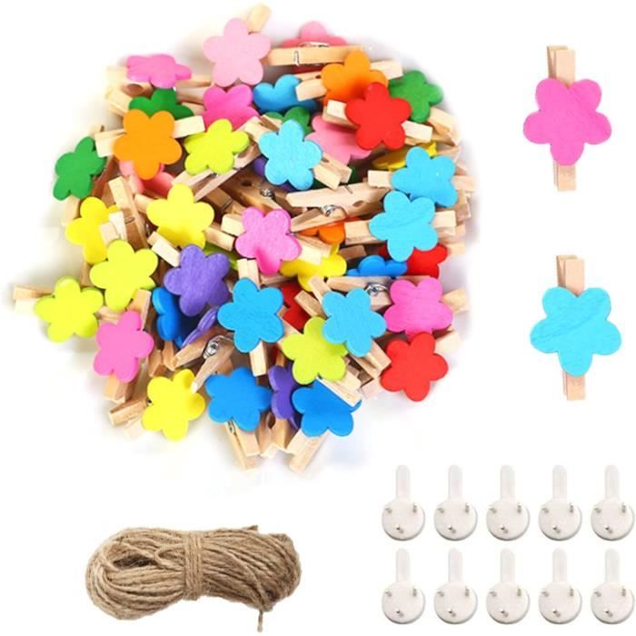 10 Pièces De Pince à Linge Animaux En Bois - Clips Miniatures Colorés