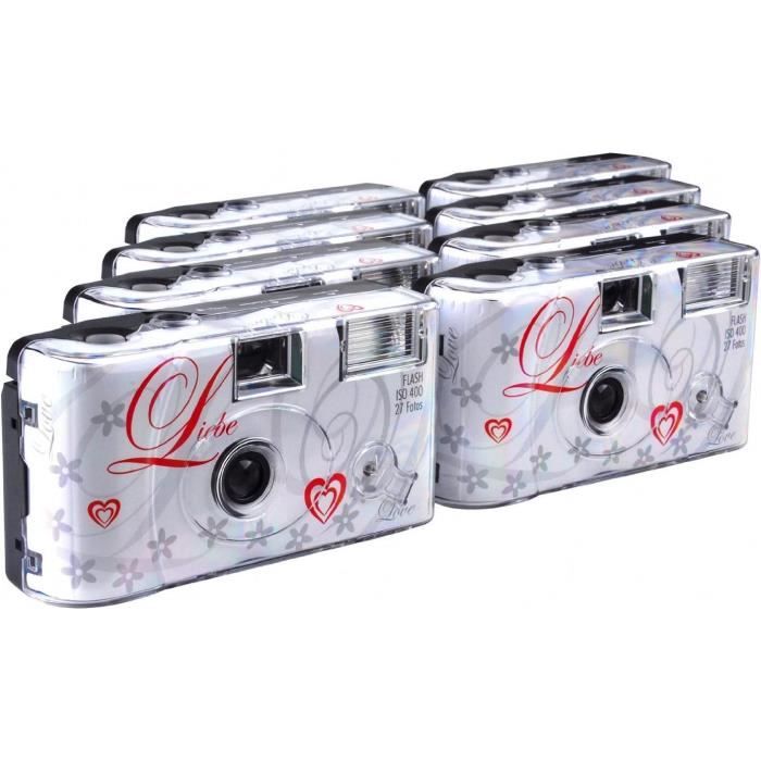 8X 1A PHOTO PORST Wegwerpcamera Edition I Mog Di in wit, kleurrijk, met