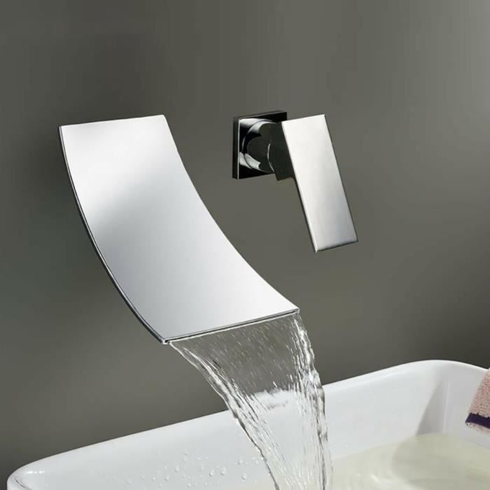 Chrome Robinet Mitigeur De Baignoire Mural Avec Cascade Salle De Bain Waterfall Achat Vente Robinetterie Sdb Chrome Robinet Mitigeur De Cdiscount