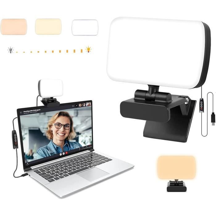 Carehabi Luz Para Movil Magnética Con 128 Perlas De Luz, 3000-6500K 10 Niveles De Brillo Foco Portatil Movil, Luz Led Movil Con Clip Para Teléfono, Cámara, Portátil