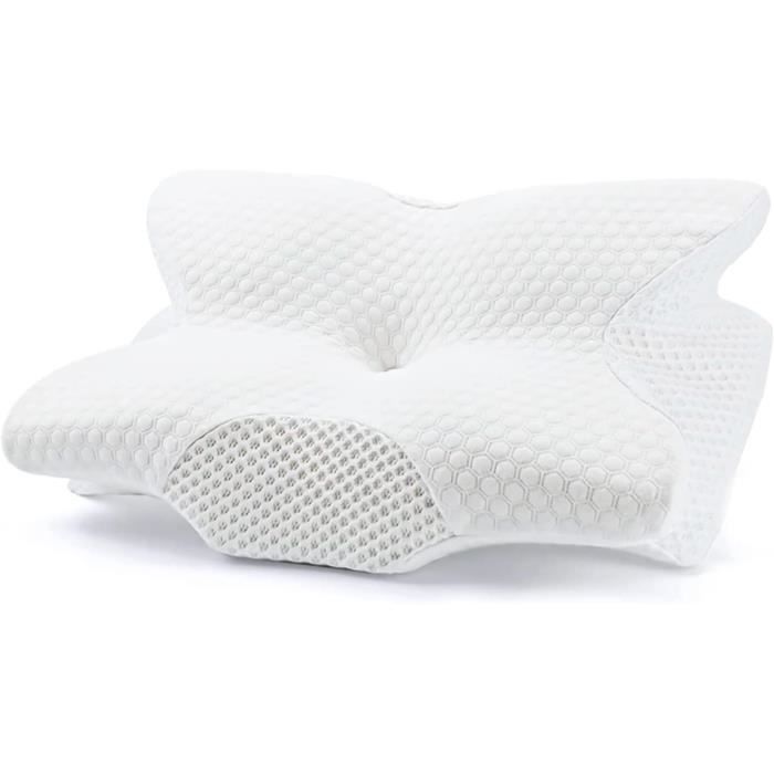 Oreiller Cervical En Mousse Mémoire - Confortable Pour Voyages Et Soutien Du Cou - Housse Douce