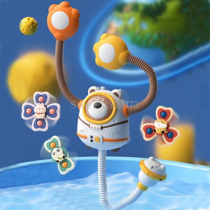Jouet de bain pour bébé avec pommeau de douche, jouet de bain avec 3 modes de pulvérisation, fonctionne avec piles, idéal pour bébé - Puériculture & Eveil bébé