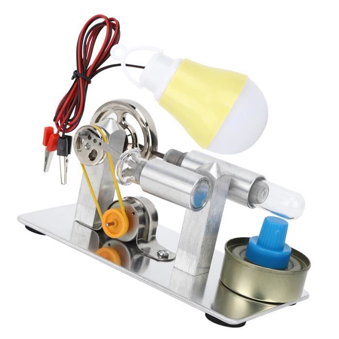 NULA – Kit Moteur à Vapeur 2 Cylindres – Mini Machine Inline Swing – 40 Cm – Modèle Bateau Rétro – Sans Chaudière