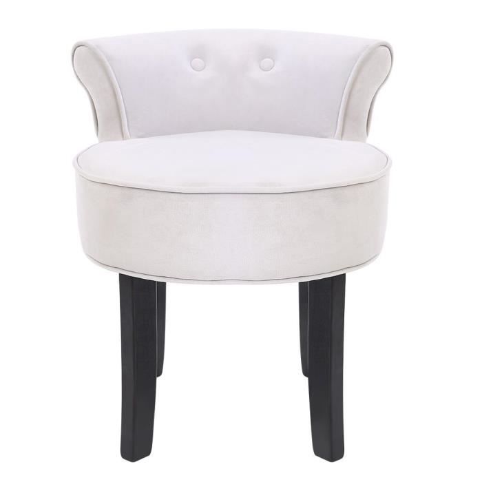 Tabouret De Chambre A Coucher Confortable Avec Pattes Noires