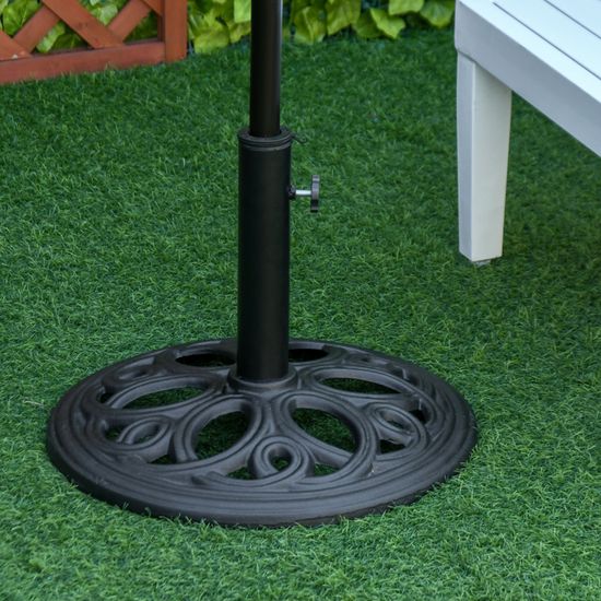 Outsunny parasolvoet, parasolstandaard, stevig en duurzaam, 54,5 x 54,5