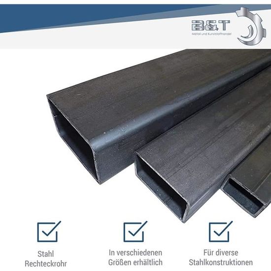 B&T Metall Profilé en T en acier 20 x 20 x 3 mm - Longueur : 1000 mm +/- 5  mm S235 (1.0038 ST37) - Barres en T 20 en acier brut non traité. :  : Commerce, Industrie et Science