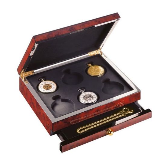 Coffret / Étuie De Rangement Pour 6 Montres - Couleur Marron Foncé En Simili Cuir - Neuf Avec Étiquettes