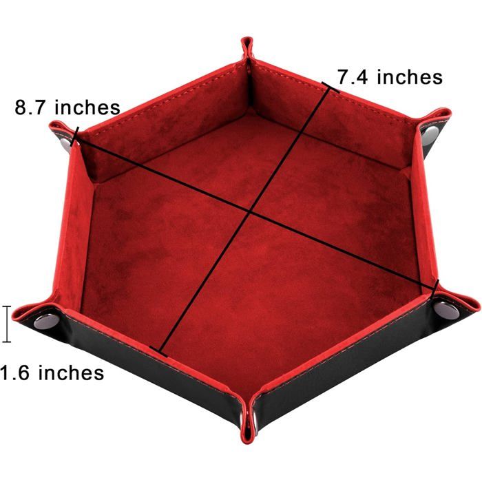 Piste de dés - Poudlard Rouge 19 x 19 cm - Cuir et velours - Au Coin Du Dé Piste de dés - Poudlard Rouge 19 x 19 cm - Cuir et velours - Au Coin Du Dé