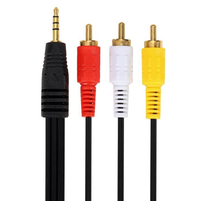 KabelDirekt Câble Adaptateur RCA 3,5mm Vers 2 RCA Mâles - 3m Splitter Audio Hi-Fi