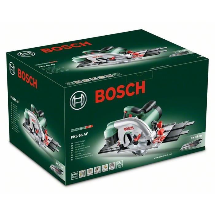Scie circulaire filaire Bosch - PKS 66 AF - 1600W - 66mm de profondeur de  coupe - Cdiscount Bricolage