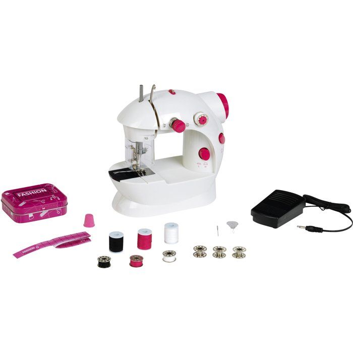Machine à Coudre Portable Pour Enfants 8-12 Ans - Kit Couture Rose - 2 Vitesses