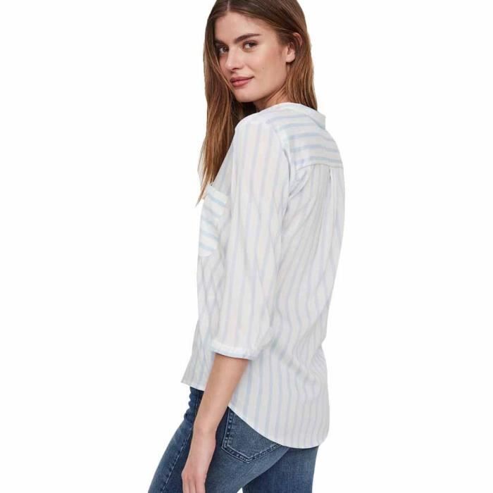 Vêtements femme Chemisiers et chemises Vero Moda Erika Stripe 3-4 Blanc -  Cdiscount Prêt-à-Porter