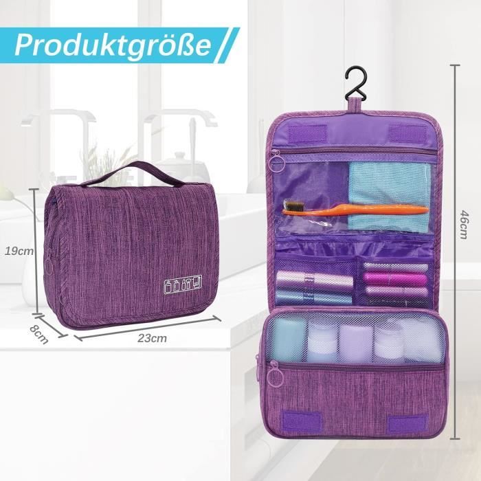 Trousse De Toilette Pour Homme Et Femme À Suspendre Avec Crochet Et