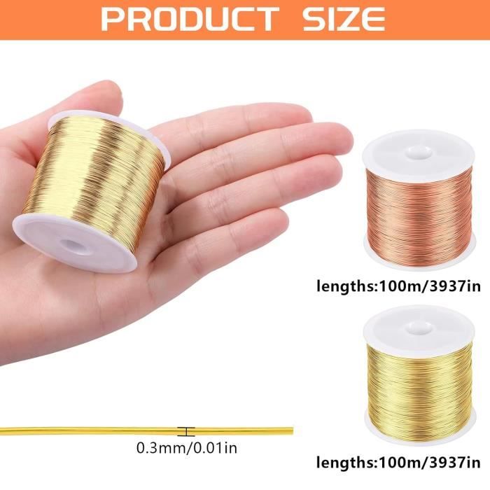 Fil D'acier Inoxydable 0.5mm - 100 Mètres - Bobine Pour Bijoux, Artisanat, Cerclage, Brosses - Acier 304 Souple Et Résistant