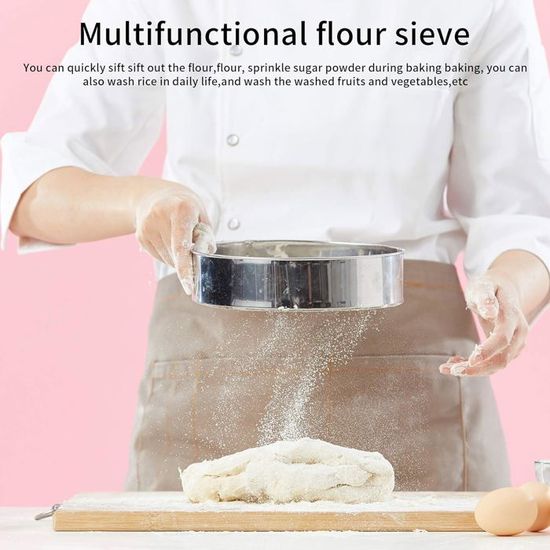 Tamis à Farine Inox Professionnel pour Cuisine | Ustensile de chef