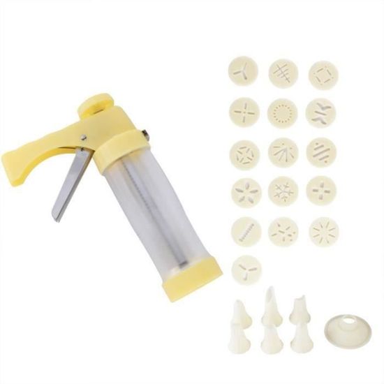 Kit Pistolet à Biscuits En Alliage D'aluminium - Machine à Cookies Avec 13 Moules - Pour Décorations Gâteaux Maison