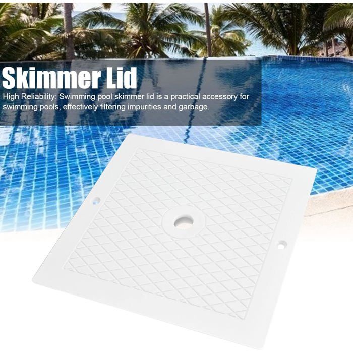 Couvercle De Skimmer De Piscine Quadrate - Diamètre 25,5 Cm - Compatible HAYWARD - Plastique Haute Résistance - Facile à Installer