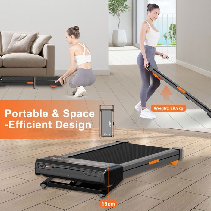bigzzia Tapis de Course Électrique Pliant,Walking Pad 1-10 km/h,2.5HP-Tapis Roulant électrique Extra Large 43cm-Télécommande et Écran LCD - Cadre Renforcé 130KG pour Bureau à Domicile (Noir Charbon bigzzia Tapis de Course Électrique Pliant,Walking Pad 1-10 km/h,2.5HP-Tapis Roulant électrique Extra Large 43cm-Télécommande et Écran LCD - Cadre Renforcé 130KG pour Bureau à Domicile (Noir Charbon