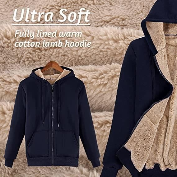 Amropi Survêtement D'hiver Chaud Avec Doublure En Polaire Pour Femme - Veste Et Pantalon à Capuche Avec Fermeture éclair, Café, S - 2