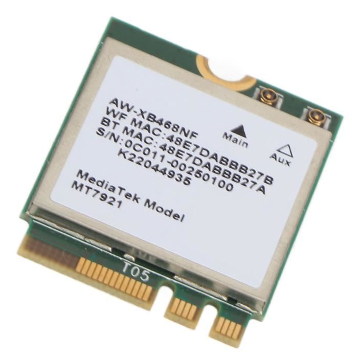 Mt7921 Wifi6 2.4g 5g Gigabit Carte réseau Ordinateur de bureau